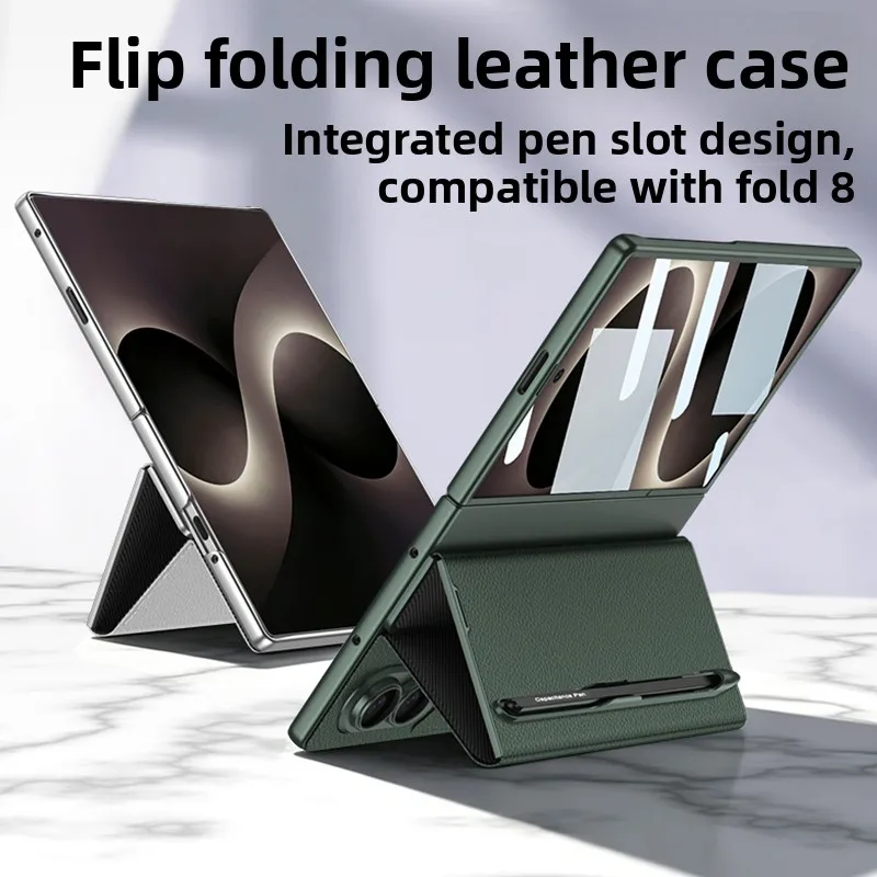 Luxury Business Flip Pen Slot  - Tempered Glass Screen review and price