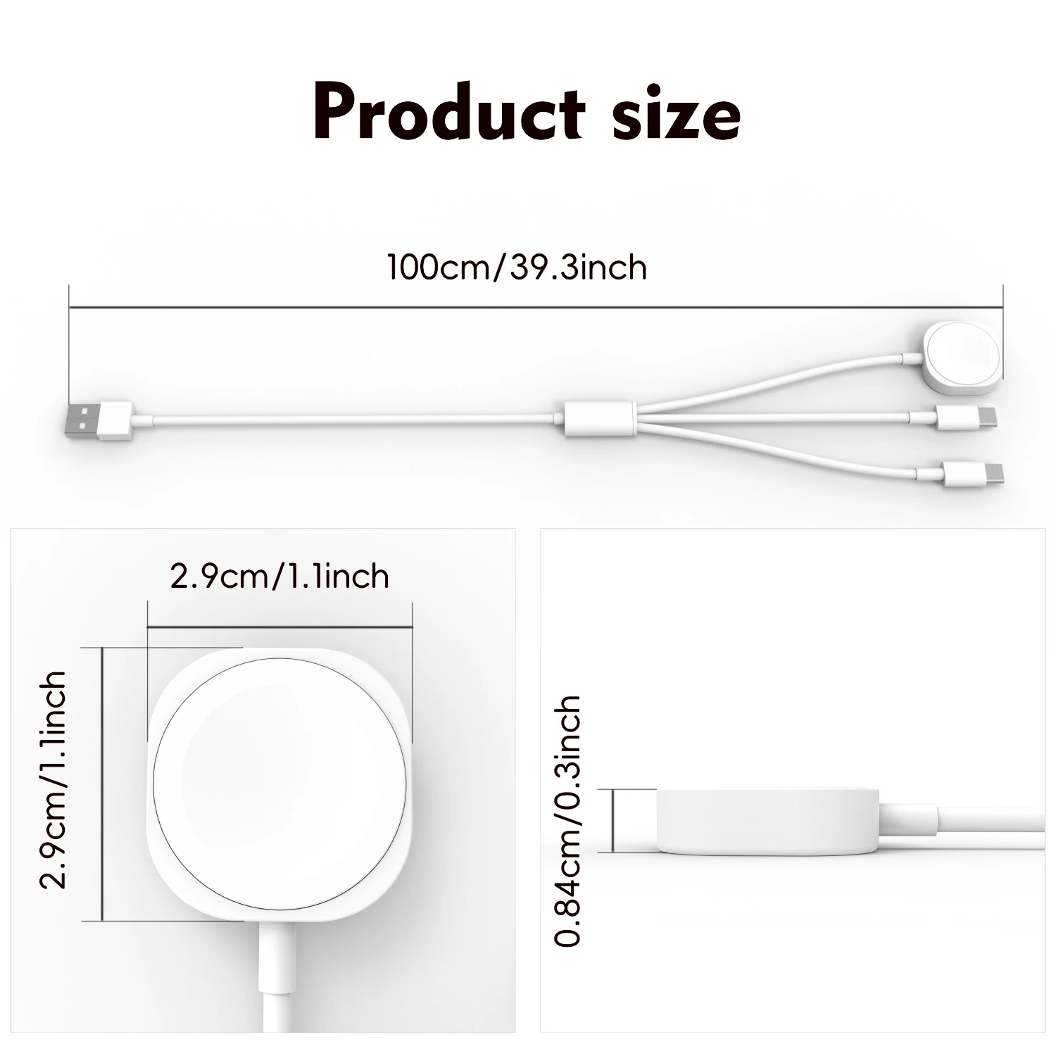 3 in 1  Magnetic Watch Charger - Fast Charging Cable review and price