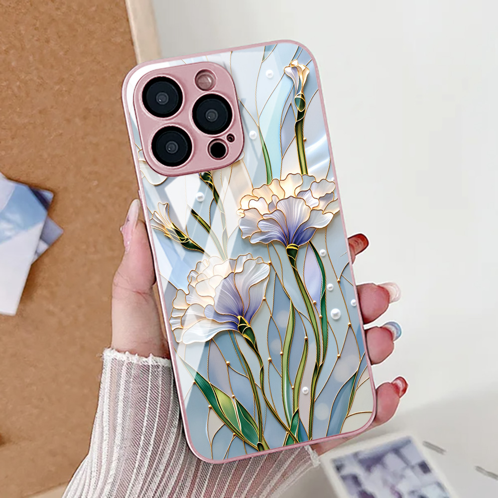 Lotus Flower Phone Case For iP - Tempered Glass Screen review and price